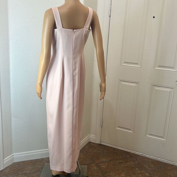 JR Nites Dress & Jacket Formal Size 6 & 8 Petite Beaded 2 Piece Pink Blush Rose - Picture 10 of 14